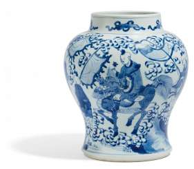 Balustervase mit Knabe auf Qilin Balustervase mit Knabe auf Qilin