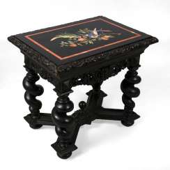 Neobarock-Tisch mit Pietra-Dura-Platte Neobarock-Tisch mit Pietra-Dura-Platte