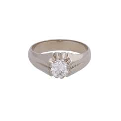 Solitaire ring with brilliant, approximately 1 ct, LGW (I)/SI2, Solitaire ring with brilliant, approximately 1 ct, LGW (I)/SI2,