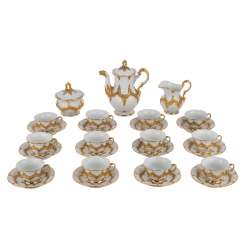 MEISSEN sumptuous mocha service for 12 persons, 20. Century MEISSEN sumptuous mocha service for 12 persons, 20. Century