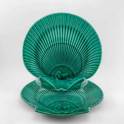 Serving plates "Neptune". England, pottery, handmade, 1955 Serving plates "Neptune". England, pottery, handmade, 1955