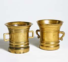 2 large mortars with handles 2 large mortars with handles