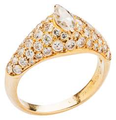 Cartier band ring with diamonds Cartier band ring with diamonds