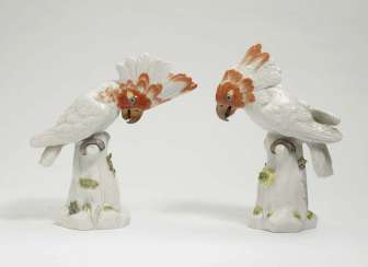 DEUX CACATOÈS Meissen DEUX CACATOÈS Meissen
