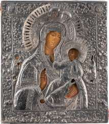 LARGE ICON OF THE MOTHER OF GOD 'DELIGHT IN THE SUFFERING' WITH SILVER OKLAD LARGE ICON OF THE MOTHER OF GOD 'DELIGHT IN THE SUFFERING' WITH SILVER OKLAD