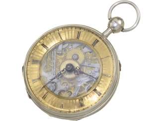 Pocket watch: Skeletonized Spindeluhr with Repetition and noble coat of arms, signed Breguet a Paris Pocket watch: Skeletonized Spindeluhr with Repetition and noble coat of arms, signed Breguet a Paris