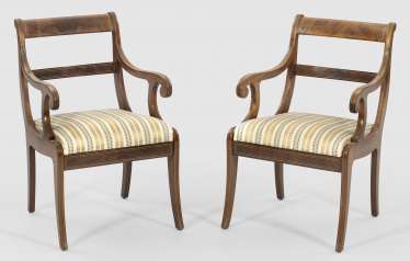 Pair Of Biedermeier Armchairs Pair Of Biedermeier Armchairs