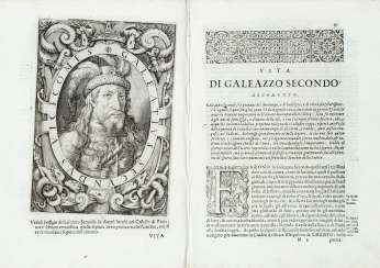GIOVIO, Paolo (1483-1552) - Le vite dei dodici Visconti che signoreggiarono Milano. Milan: Giovanni Battista Bidelli, 1645. GIOVIO, Paolo (1483-1552) - Le vite dei dodici Visconti che signoreggiarono Milano. Milan: Giovanni Battista Bidelli, 1645.
