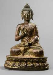 Feuervergoldete Pushed-Figur des Buddha Shakyamuni Feuervergoldete Pushed-Figur des Buddha Shakyamuni