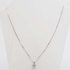 Pendant with a diamond in heart cut Pendant with a diamond in heart cut