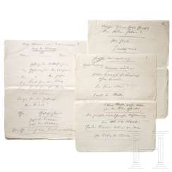 Five-page manuscript by Hitler, possibly for his Nazi party rally speech on Nazi women on September 11, 1936 Five-page manuscript by Hitler, possibly for his Nazi party rally speech on Nazi women on September 11, 1936