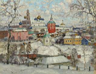 Trinity Lavra of St Sergius in Winter, signed and dated 1923. Trinity Lavra of St Sergius in Winter, signed and dated 1923.