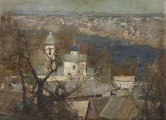 Town in the South of Russia, signed and dated 191?. Town in the South of Russia, signed and dated 191?.