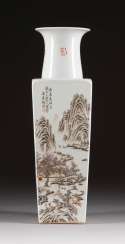 ANGULAR VASE WITH LANDSCAPE DECOR China ANGULAR VASE WITH LANDSCAPE DECOR China