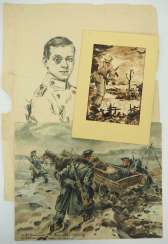 Three War Drawings. Three War Drawings.