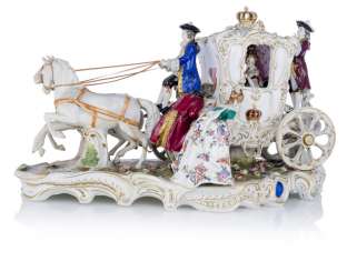 Large Porcelain Ceremonial Carriage Large Porcelain Ceremonial Carriage