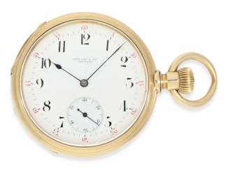 Pocket watch: very early and rare A. Lange & sons pocket watch best quality 1A, delivered to Tiffany New York No. 7688, CA. 1870, with the master excerpt from the book Pocket watch: very early and rare A. Lange & sons pocket watch best quality 1A, delivered to Tiffany New York No. 7688, CA. 1870, with the master excerpt from the book