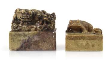 Two Soapstone Seals, China Two Soapstone Seals, China