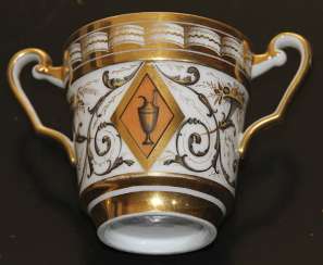 Cup and saucer ornament. Western Europe, first half of XIX century Cup and saucer ornament. Western Europe, first half of XIX century