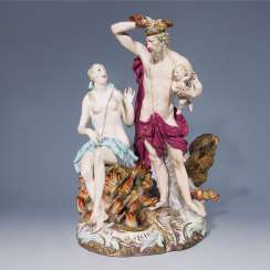 Rare large group of figures: Jupiter and Semele Rare large group of figures: Jupiter and Semele