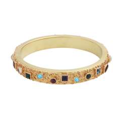 Bangle bes. with div. Precious stones, Bangle bes. with div. Precious stones,