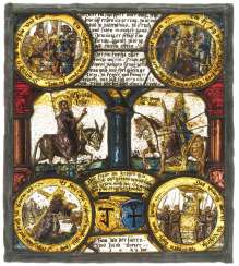 "Papacy and True Faith" pane of glass "Papacy and True Faith" pane of glass