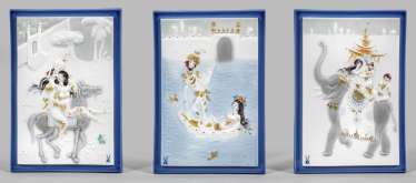 Three wall paintings from the series Three wall paintings from the series