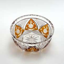 Serving bowl of double-layer glass Adonis. England, perfect condition, 1920-30es. Serving bowl of double-layer glass Adonis. England, perfect condition, 1920-30es.