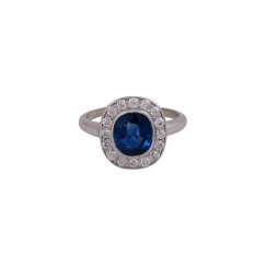 Ring with fine blue sapphire 1.8 ct, Ring with fine blue sapphire 1.8 ct,