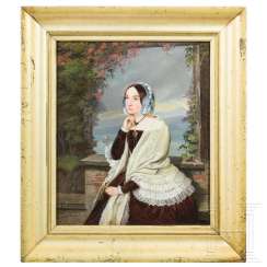 Monogram mist RSZ - Portrait of Charlotte, Duchess and Allgräfin of Salm Reifferscheidt u. Krautheim, born. Princess zu Hohenlohe Taxtberg, dated 1847 Monogram mist RSZ - Portrait of Charlotte, Duchess and Allgräfin of Salm Reifferscheidt u. Krautheim, born. Princess zu Hohenlohe Taxtberg, dated 1847