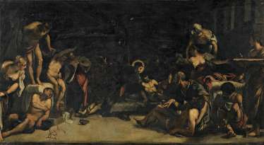 Italian Champion. The Saint Rocco heals the sick of the plague. Italian Champion. The Saint Rocco heals the sick of the plague.