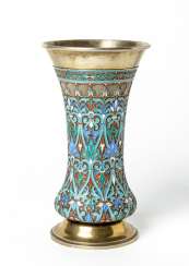 Elaborately enameled silver Vase Elaborately enameled silver Vase
