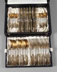 Silver flatware service for twelve persons Silver flatware service for twelve persons
