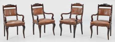 Set of four Victorian armchairs Set of four Victorian armchairs
