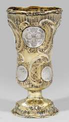 Historicism goblet with lübeck coins Historicism goblet with lübeck coins