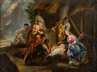 Very large painting of the adoration of the shepherds Very large painting of the adoration of the shepherds