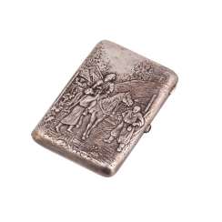 Russian silver cigarette case. Moscow Russian silver cigarette case. Moscow