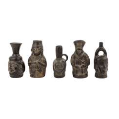 Five Ceramic Vessels. PERU. Five Ceramic Vessels. PERU.