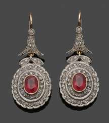 Few Russian ruby earrings from the Belle Epoque Few Russian ruby earrings from the Belle Epoque