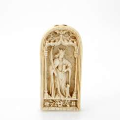 Little Devotional-relief of ivory, probably FRANCE dated Little Devotional-relief of ivory, probably FRANCE dated