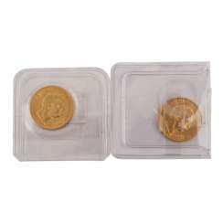 Preussen/GOLD - 2 x 20 Goldmark in 1889, + 1909 A Preussen/GOLD - 2 x 20 Goldmark in 1889, + 1909 A