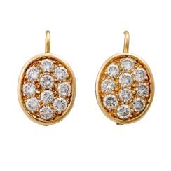 Earrings with diamonds, together approx. 1.2 ct, Earrings with diamonds, together approx. 1.2 ct,