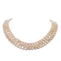Rare Collier, 4-row, natural pearls, Rare Collier, 4-row, natural pearls,