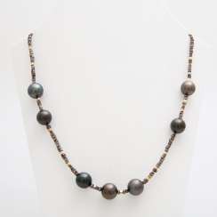 Diamond necklace with cultured pearls, one of a kind, Diamond necklace with cultured pearls, one of a kind,