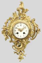 Small cartel clock in the Louis XV style Small cartel clock in the Louis XV style
