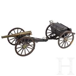 Training model of a field gun with limber, dated 1876 Training model of a field gun with limber, dated 1876