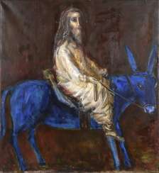 MEDVEDEV, Andrei: self-portrait as Christ on the donkey MEDVEDEV, Andrei: self-portrait as Christ on the donkey
