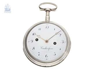 Pocket watch: fine and rare, large clock watch with hour self strike and hour repeater, Vaucher Freres, No. 7415, CA. 1810 Pocket watch: fine and rare, large clock watch with hour self strike and hour repeater, Vaucher Freres, No. 7415, CA. 1810