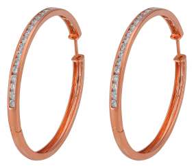 Pair of Roségold Brilliant Creoles Pair of Roségold Brilliant Creoles