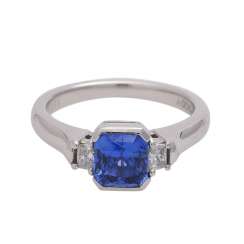 Кольцо с 1 танзанит в восьмиугольнике schlliff, около 2,09 ct (punz.) Кольцо с 1 танзанит в восьмиугольнике schlliff, около 2,09 ct (punz.)